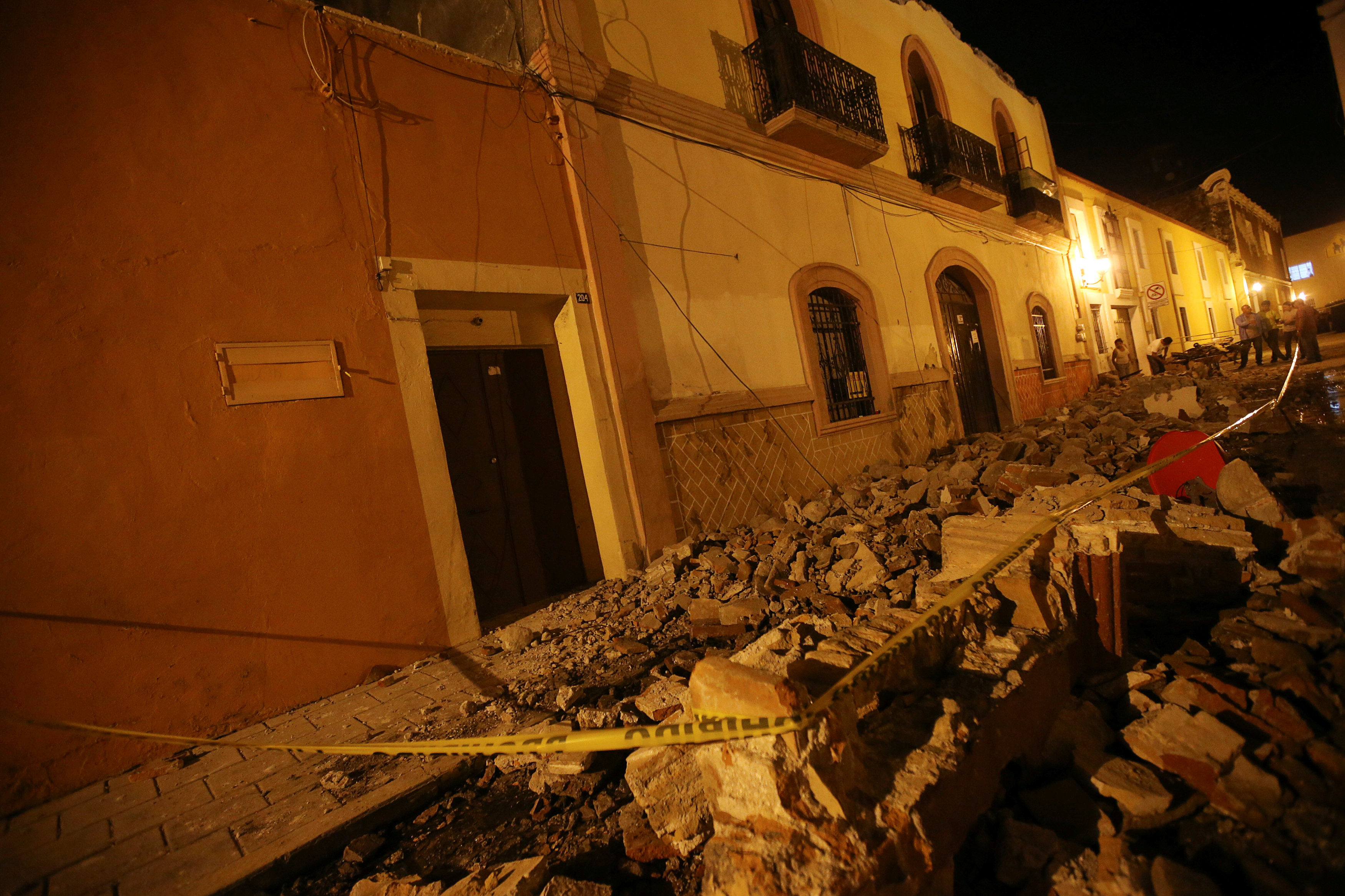 A view of a street destroyed after an earthquake hit Atlixco, in Puebla state, Mexico, September 19, 2017. REUTERS/Edgard Garrido
