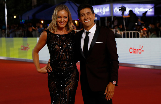 Rafael Araneda y Marcela Vacarezza en la Gala del Festival de Viña