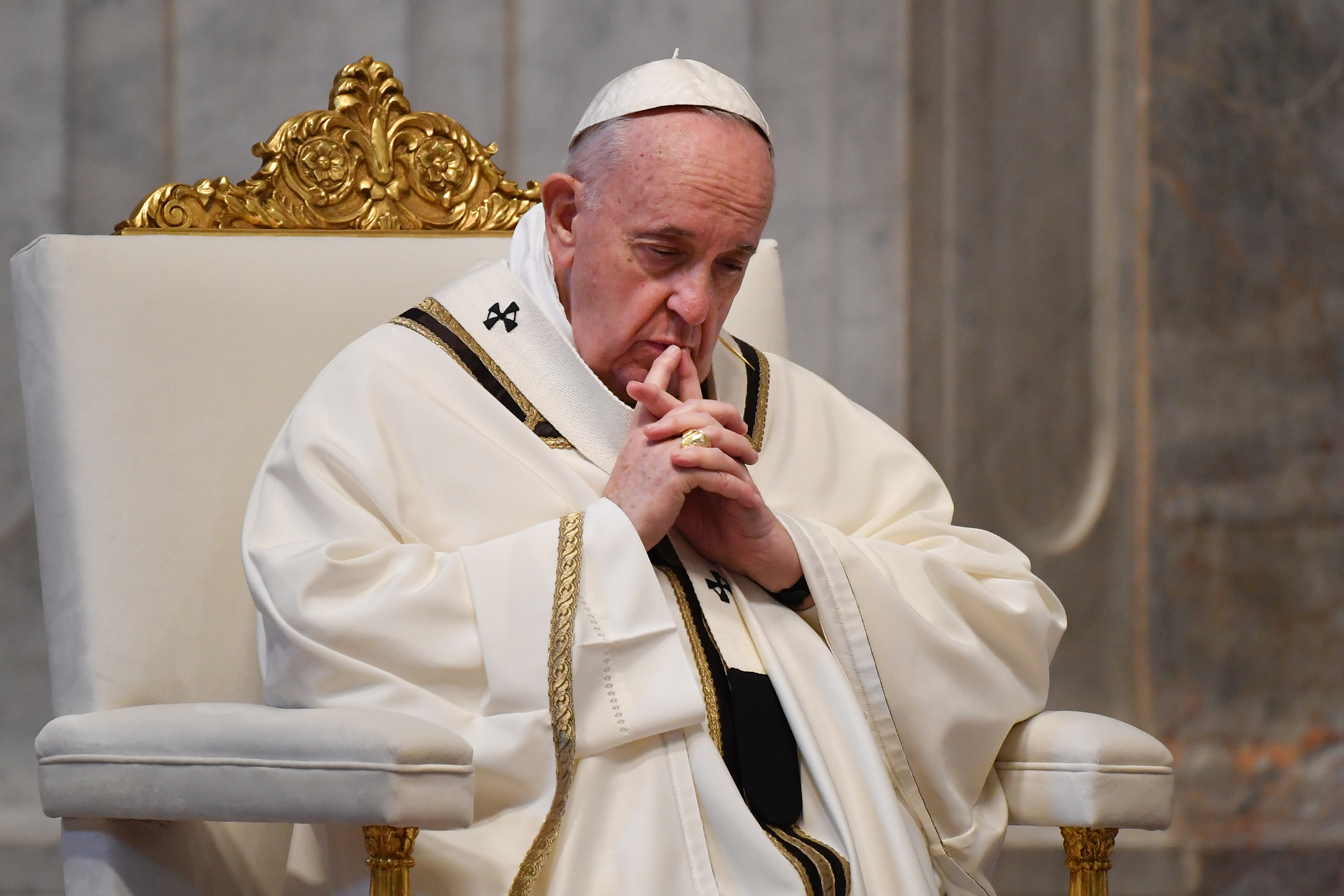 Vatican Religion Pope Health Virus Easter Sunday Mass