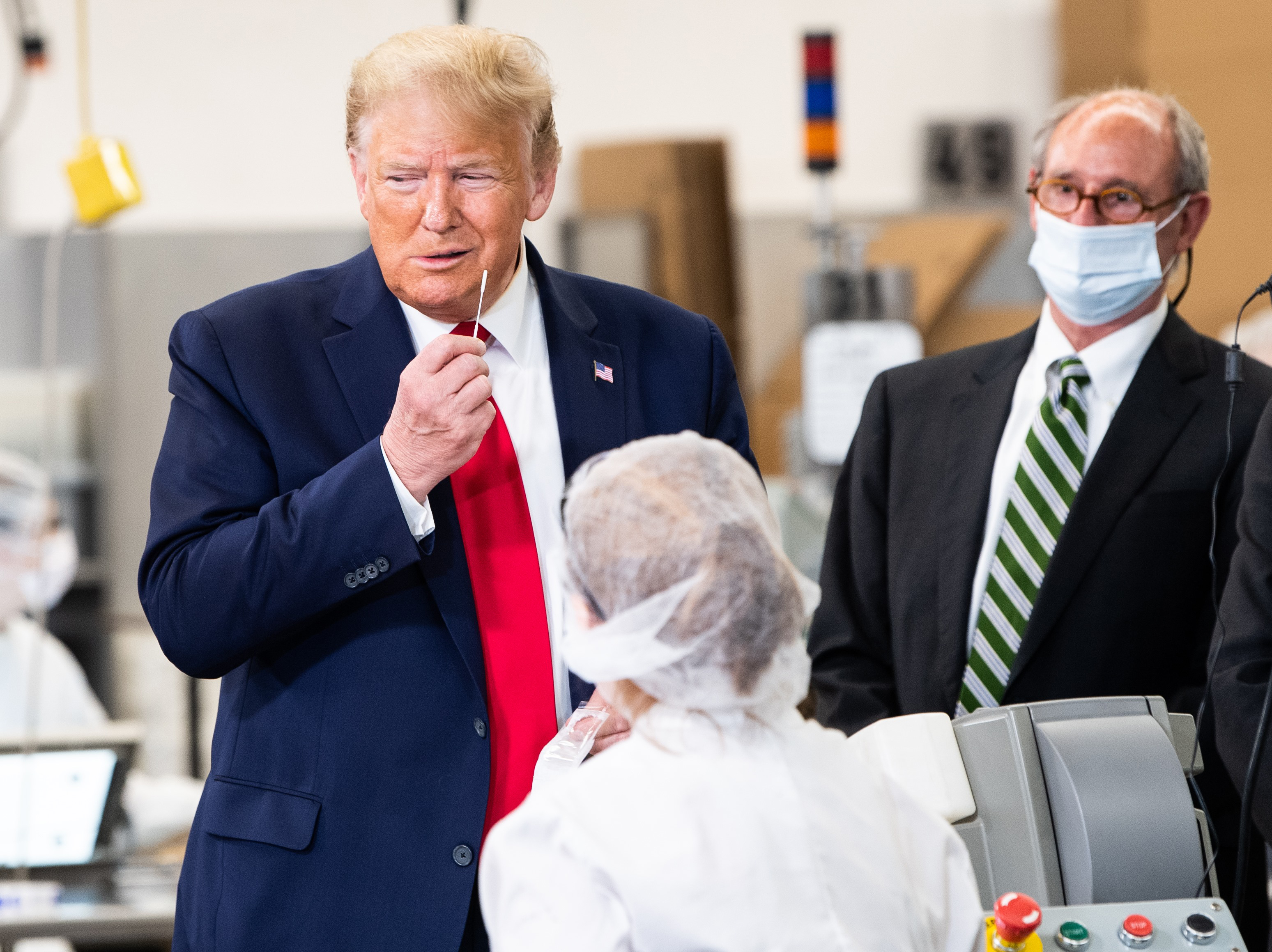 Trump Tours And Speaks At Puritan Medical Products Manufacturing Company