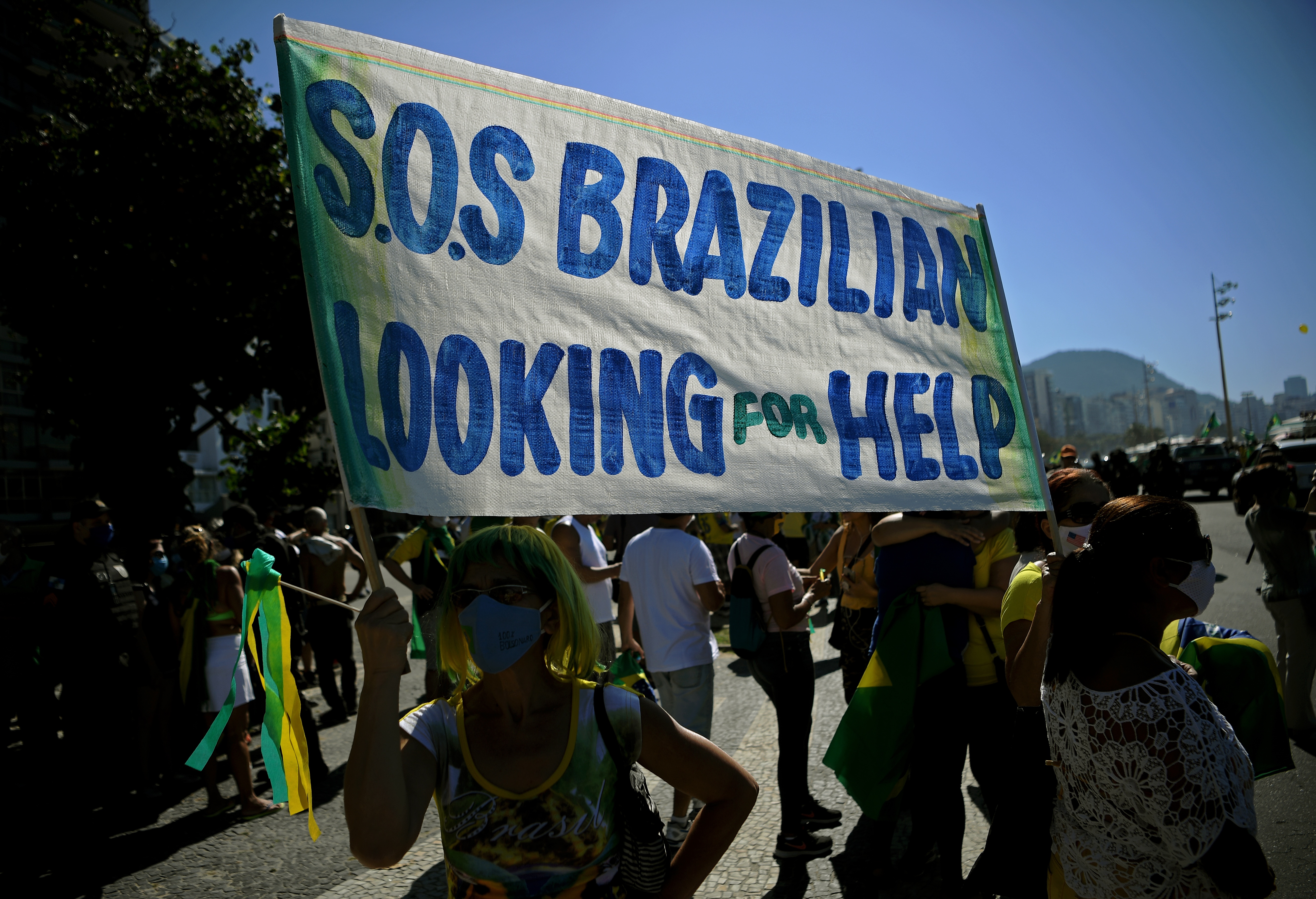 Brazil Politics Bolsonaro Supporters Demo