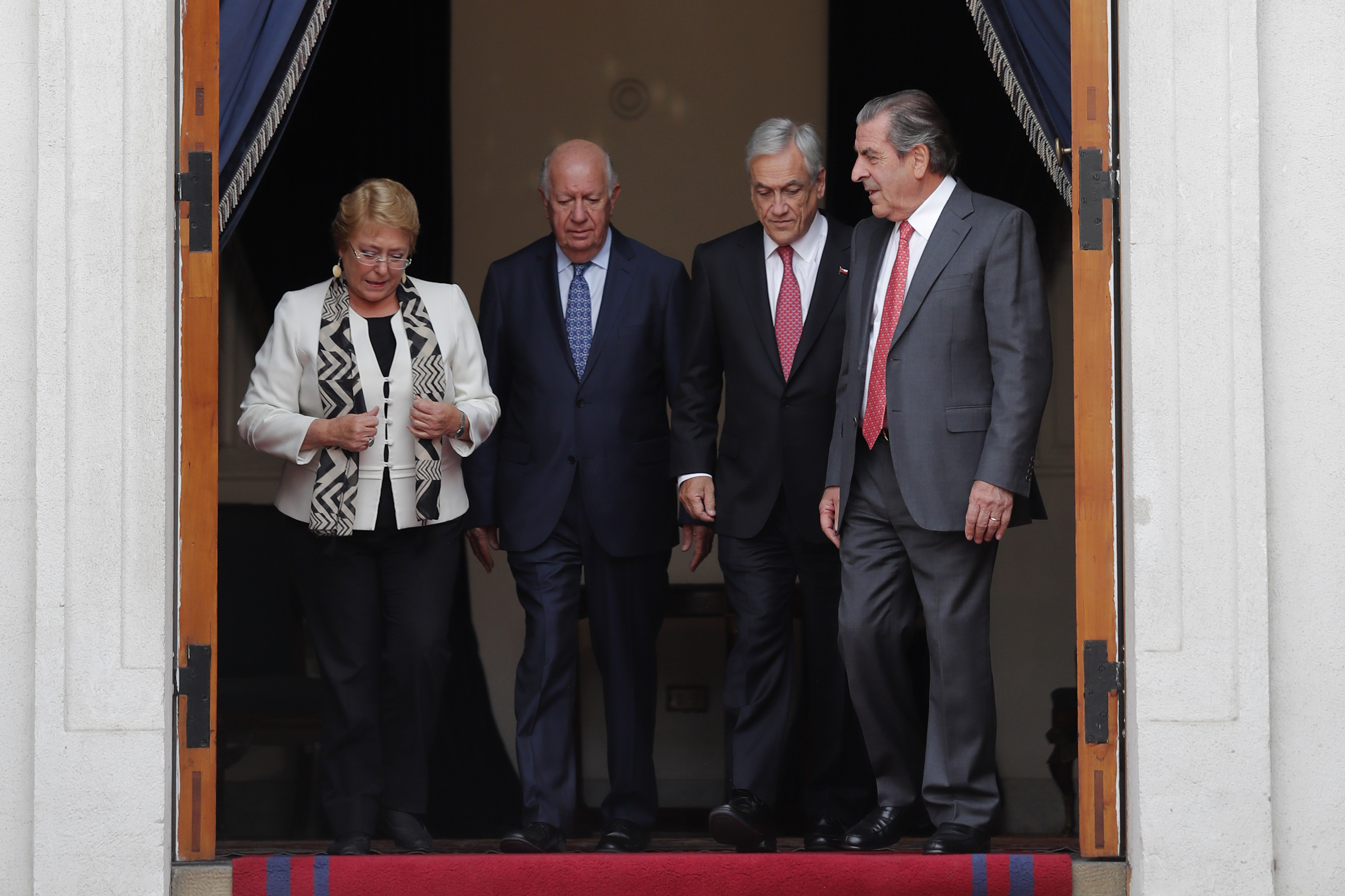 Punto De Prensa De Sebastian Piñera Junto A Los Ex Presidentes