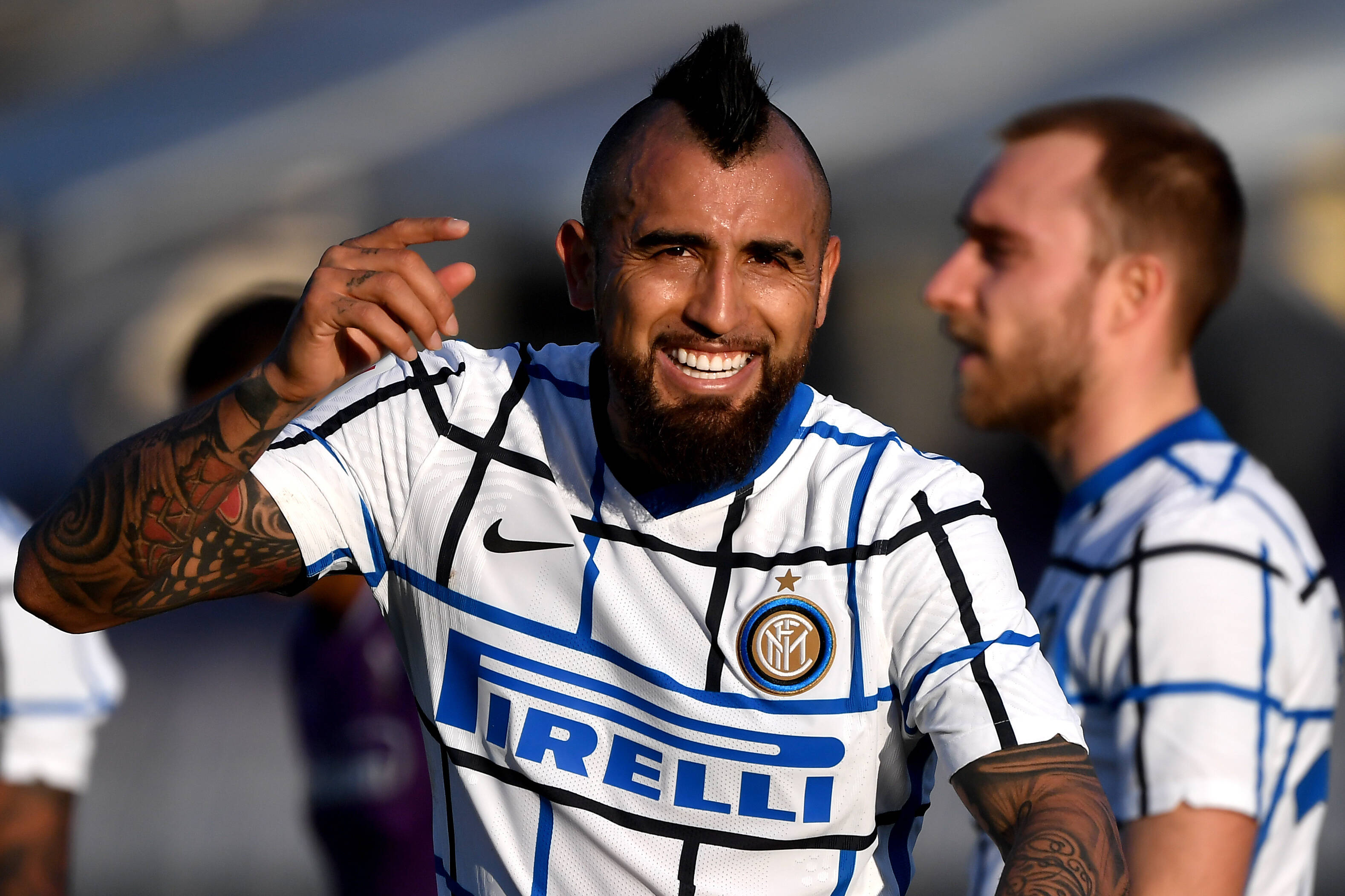 Fußball, Coppa Italia, Ac Florenz Inter Mailand Arturo Vidal Of Fc Internazionale Reacts During The Italy Cup Round Of