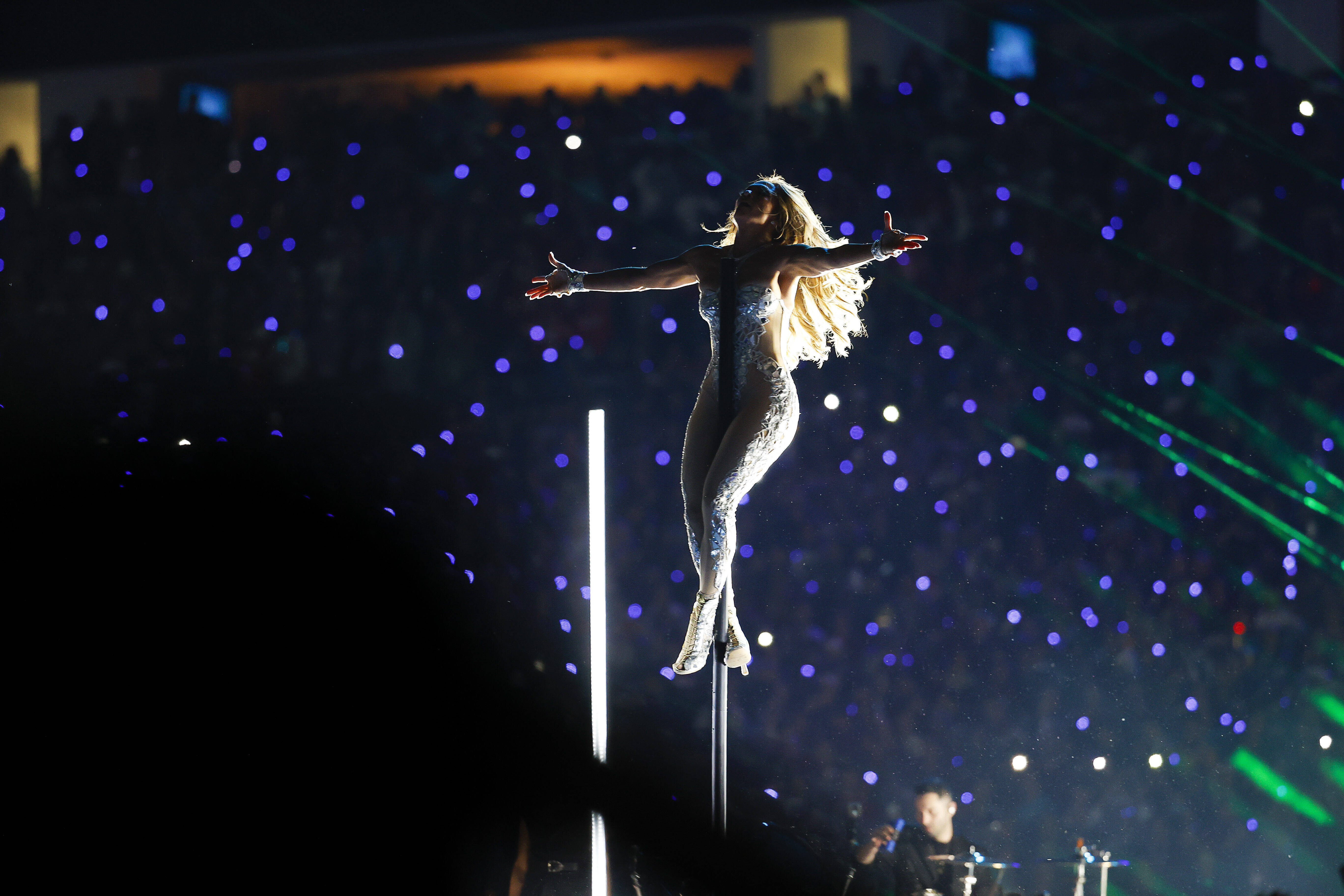 February 2, 2020, Miami Gardens, Florida, Usa: Jennifer Lopez Perform At The Pepsi Super Bowl Liv Halftime Show At Hard