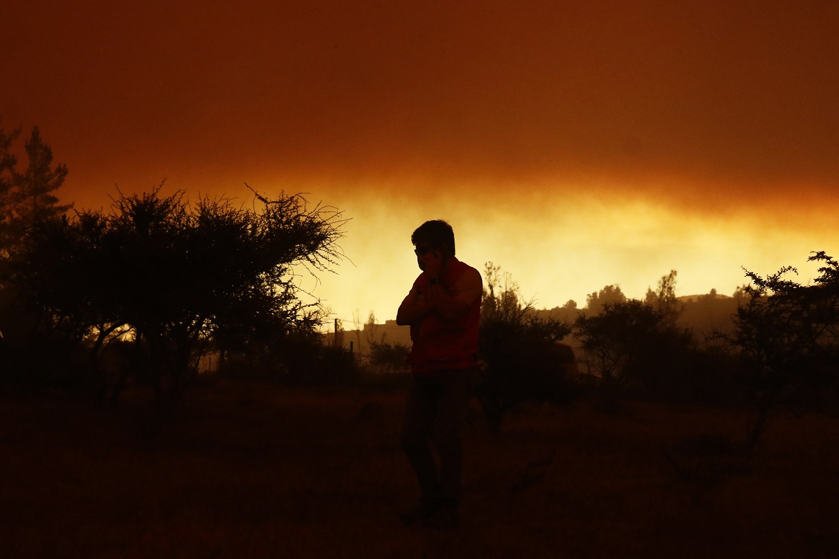 Quilpue: Incendio Forestal En Lago Peñuelas