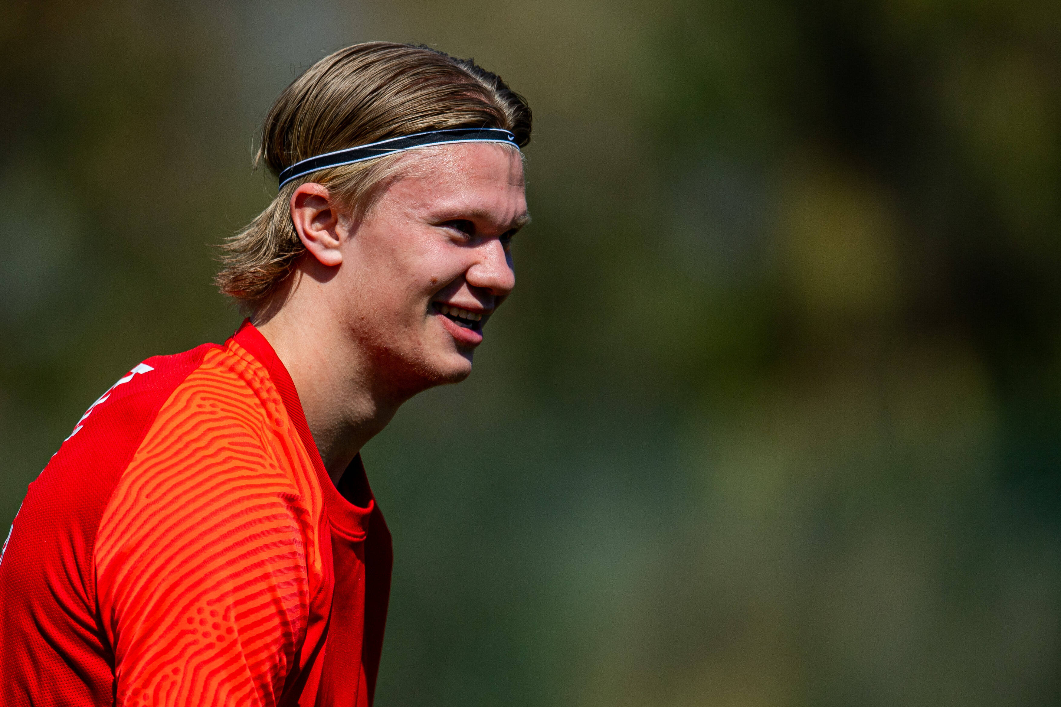 210323 Erling Braut Haaland Of The Norwegian National Football Team During A Training Session On March 23, 2021 In Marb