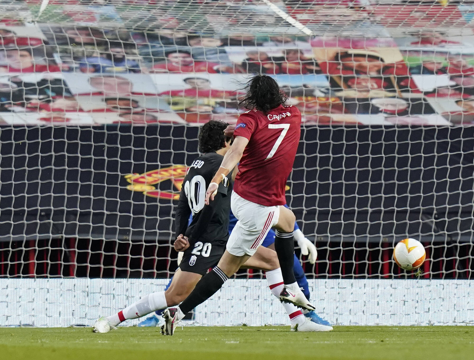 Manchester, England, 15th April 2021. Edison Cavani Of Manchester United, Manu Scores The First Goal During The Uefa Eu