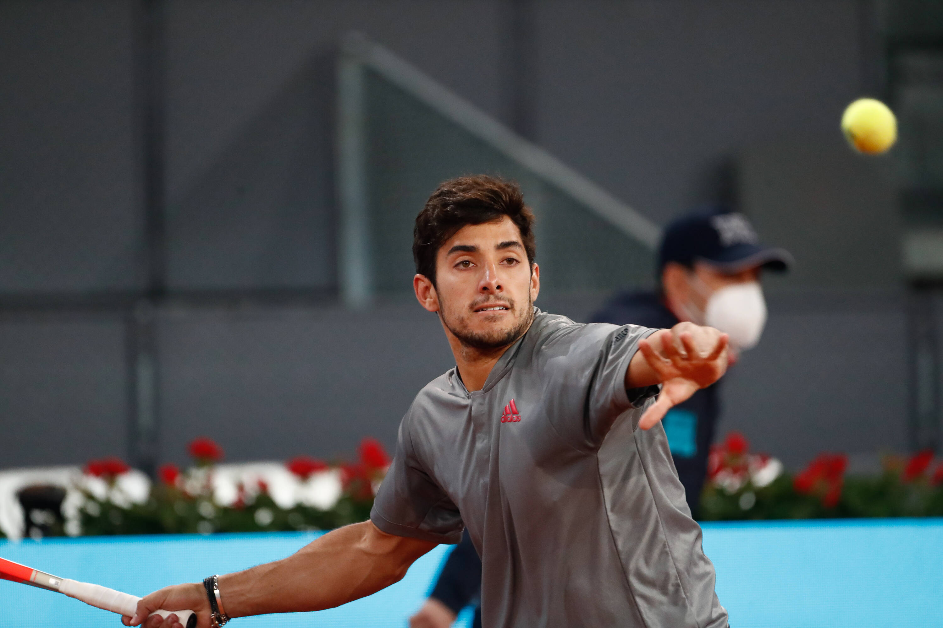May 3, 2021, Madrid, Madrid, Spain: Cristian Garin Of Chile In Action During His Men S Singles Match, Round Of 64, Again