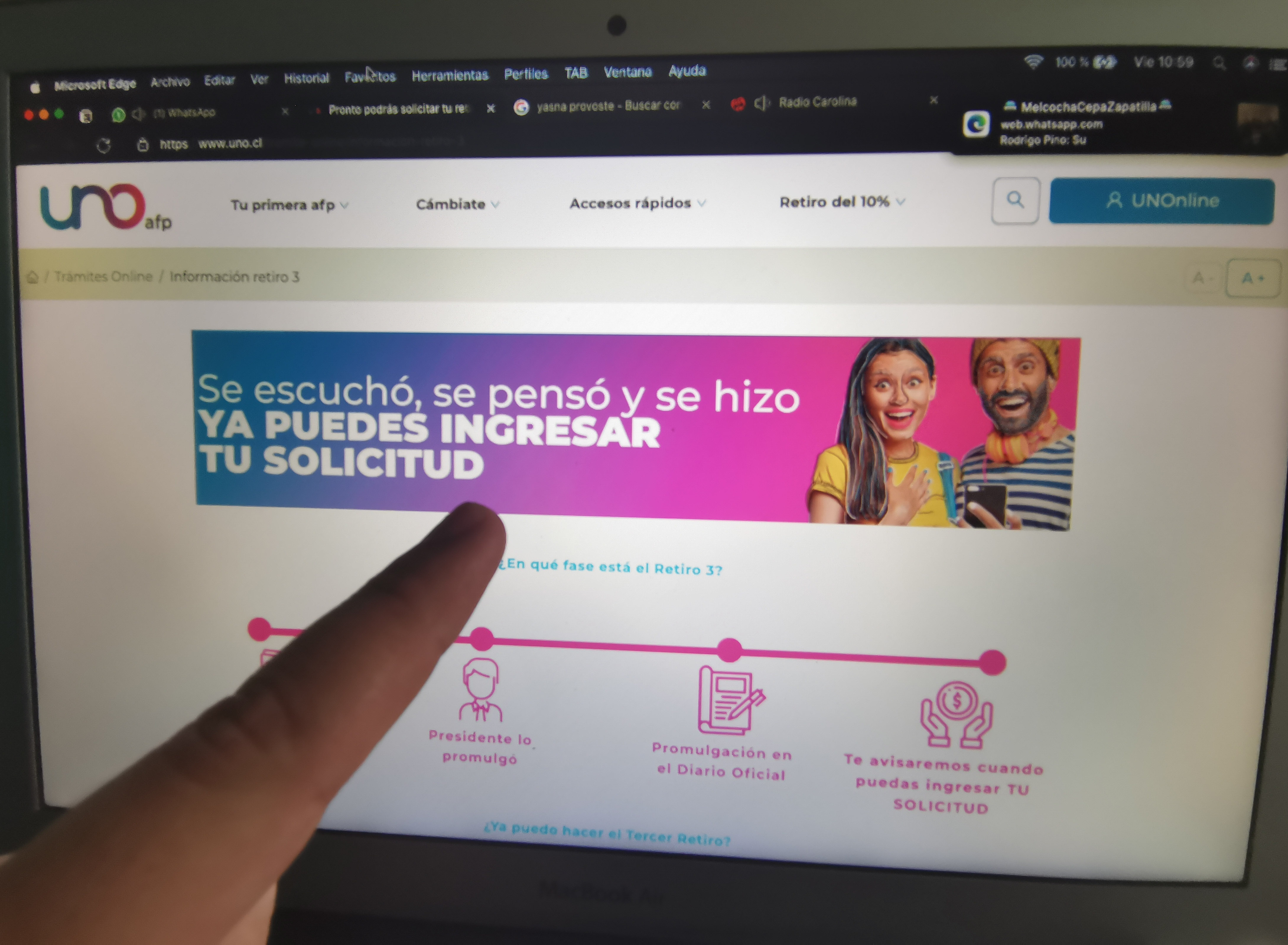 Afp Uno Se Adelanta Y Ya Se Puede Solicitar El 10% En Su Plataforma Web