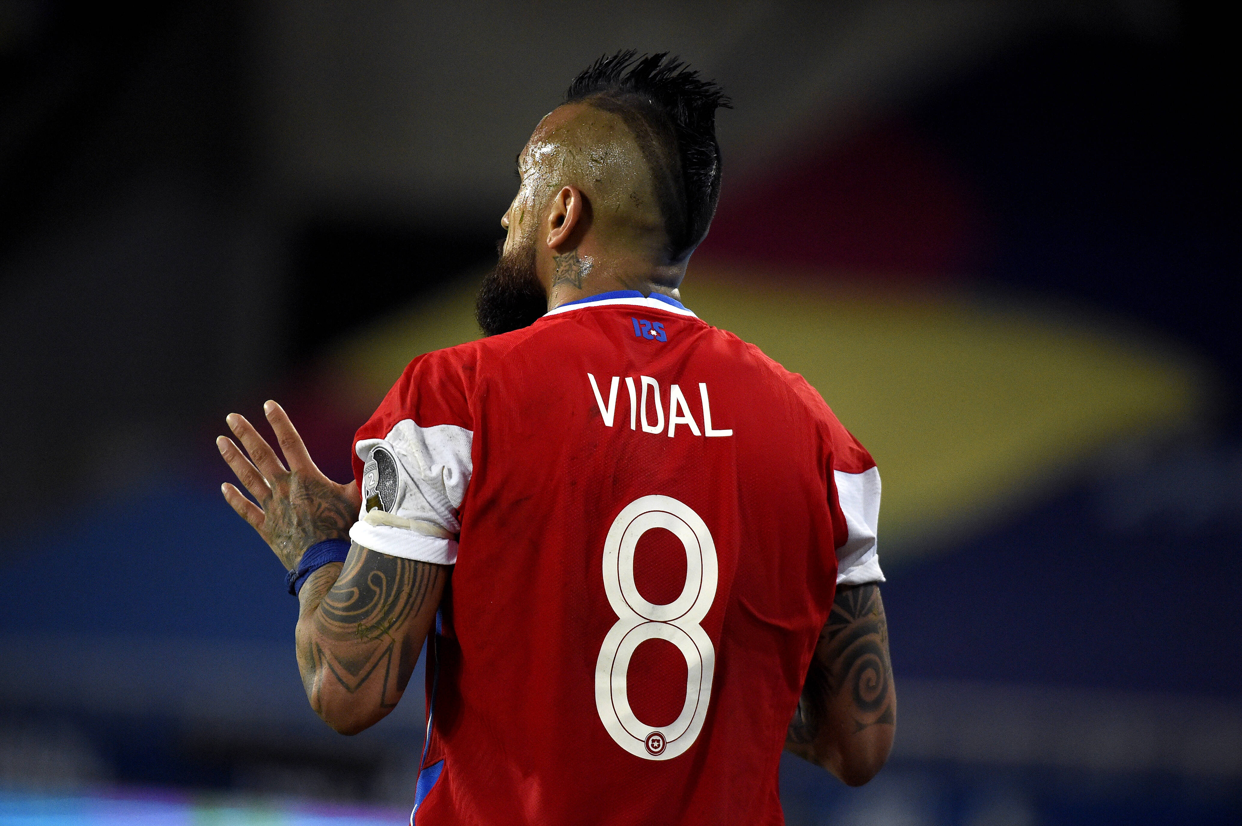 Rio De Janeiro, Brazil June 14: Arturo Vidal Of Chile In Action ,during The Match Between Argentina And Chile As Part