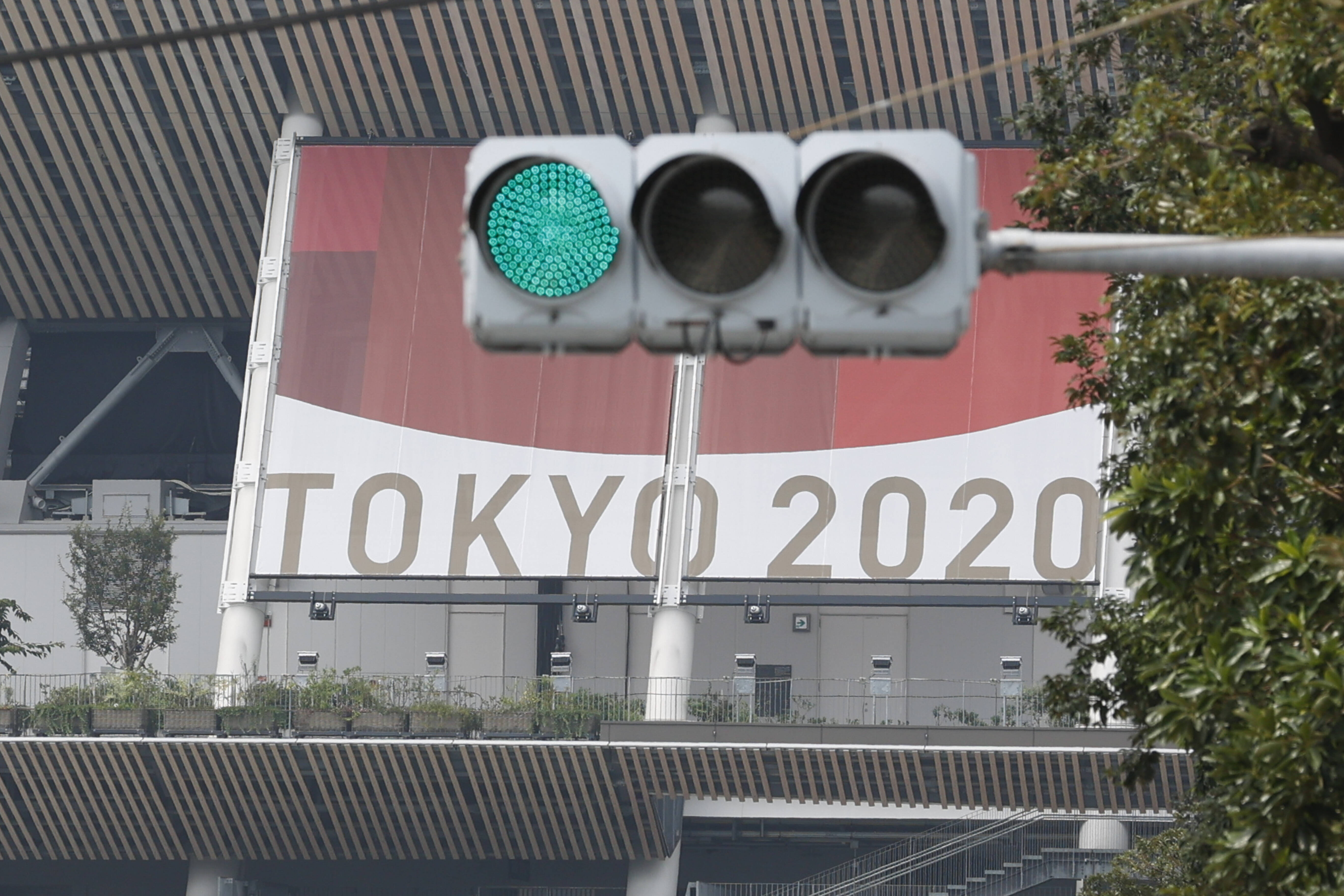 July 7, 2021, Tokyo, Japan: A Huge Banner Of Tokyo 2020 On Display At The National Stadium, The Main Venue For The Tokyo