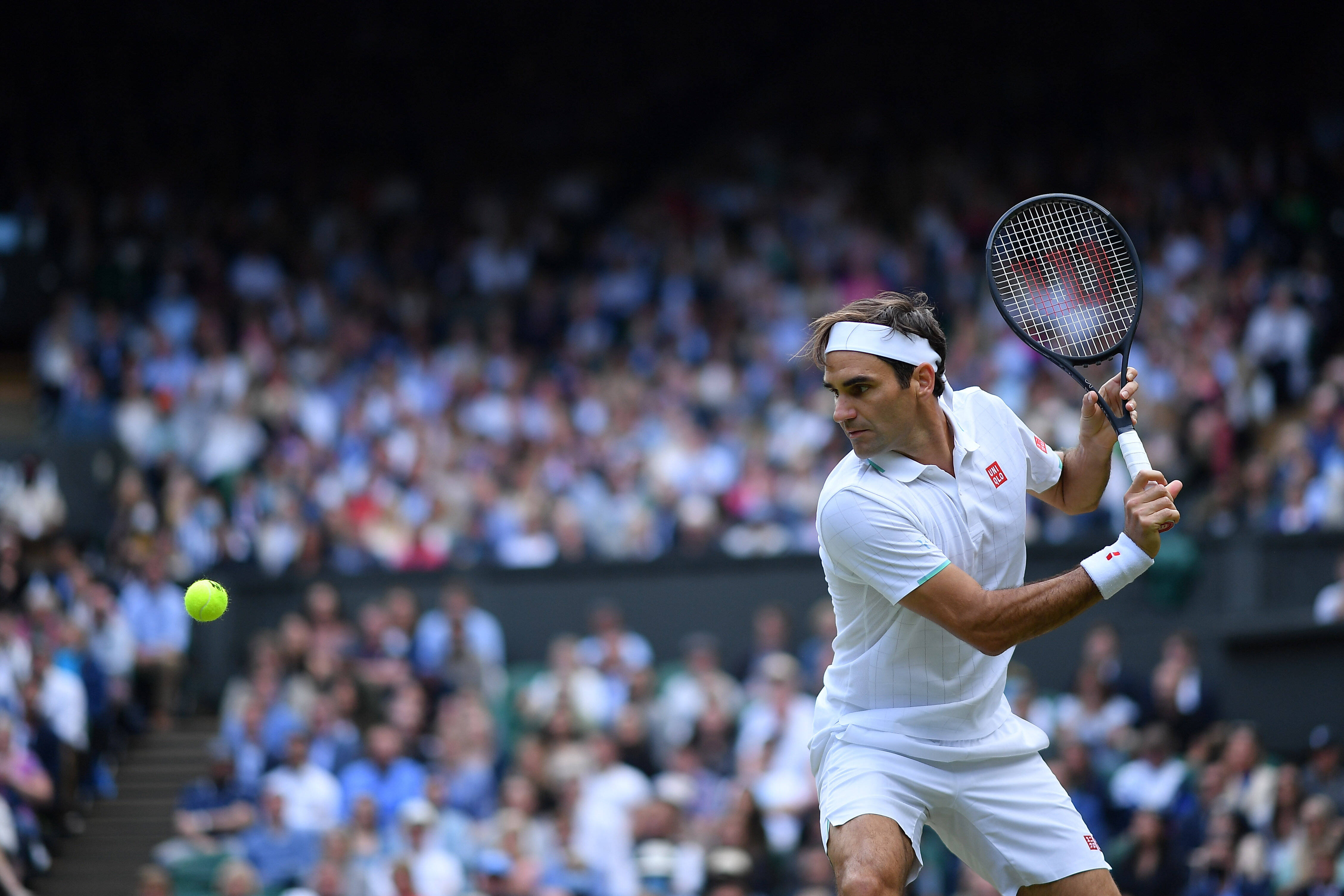Roger Federer (sui) Tennis : Wimbledon 2021 07/07/2021 Antoinecouvercelle/panoramic Publicationxnotxinxfraxitaxbel