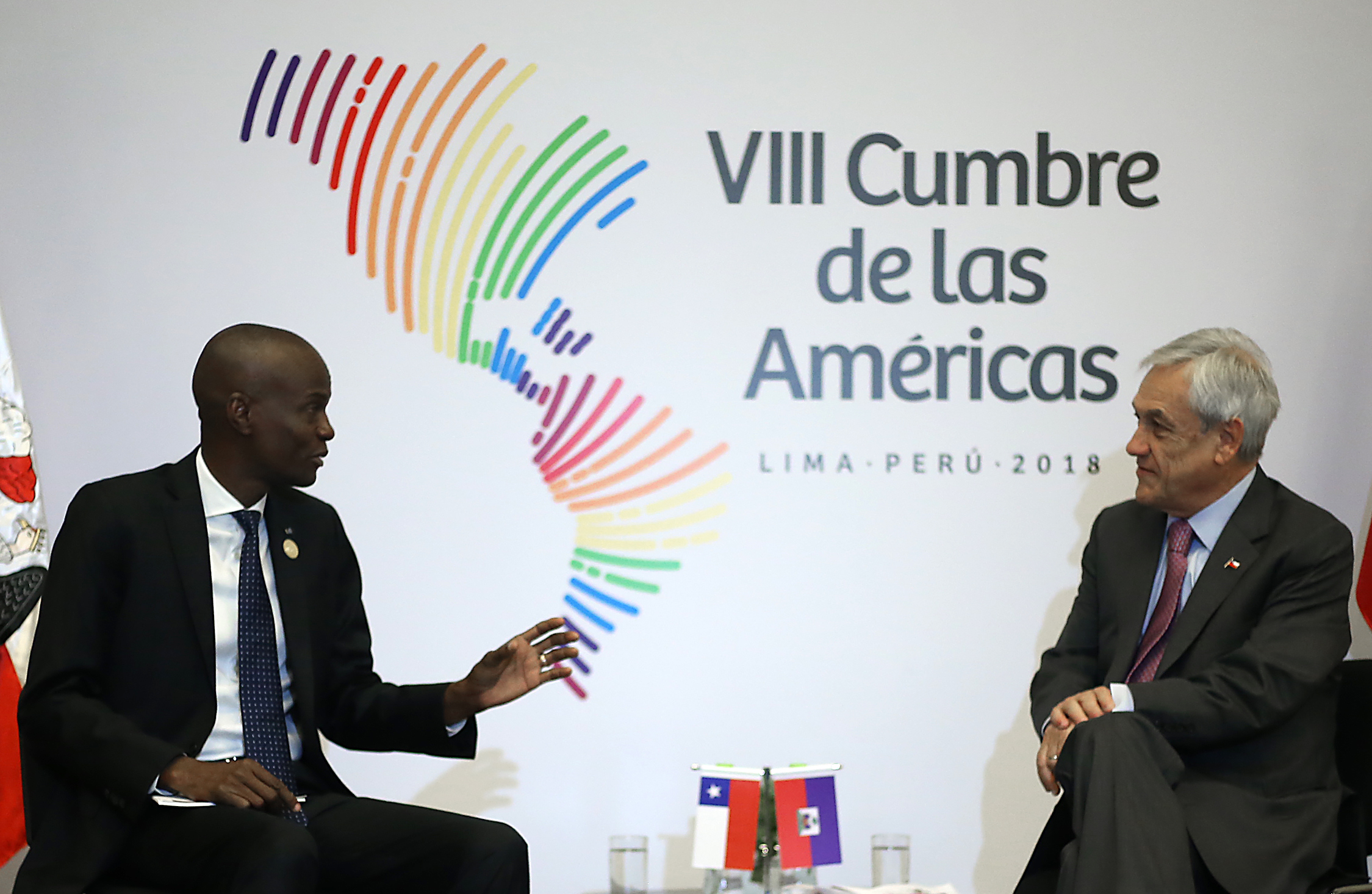 Lima:sebastin Piera Realiza Reunin Bilateral Con El Presidente De Hait