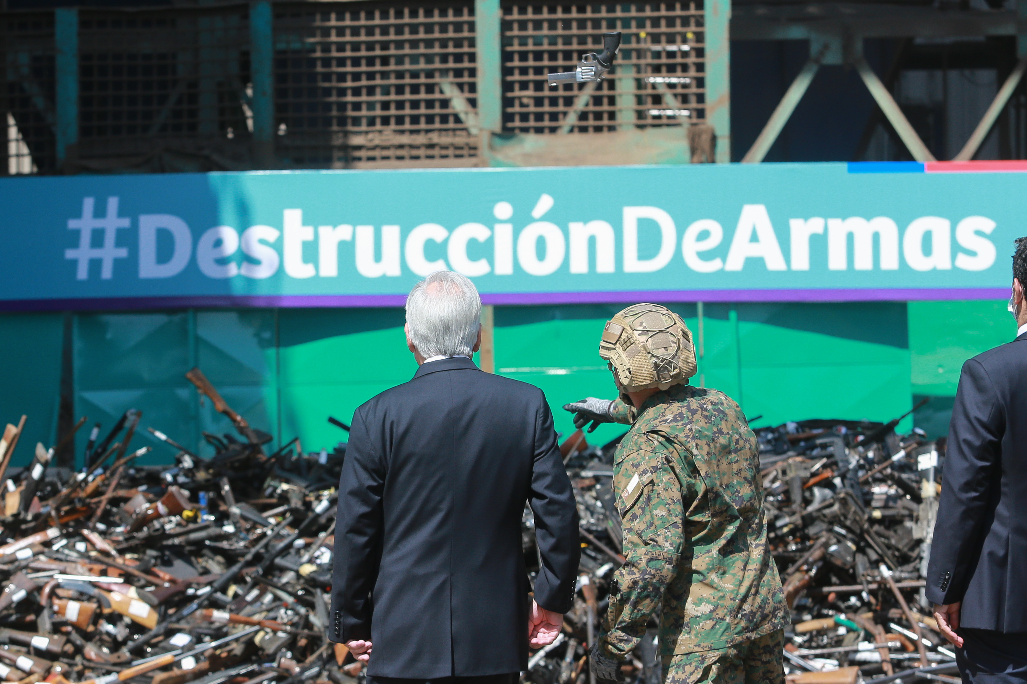 Presidente Piñera Participa Actividad De Destrucción De Armas