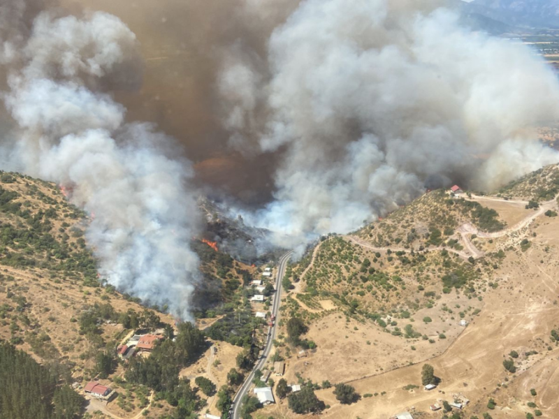 Incendio Forestal en Santa Cruz