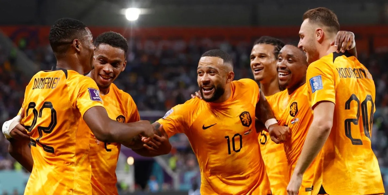 Los jugadores de Países Bajos celebrando uno de los goles ante Estados unidos.