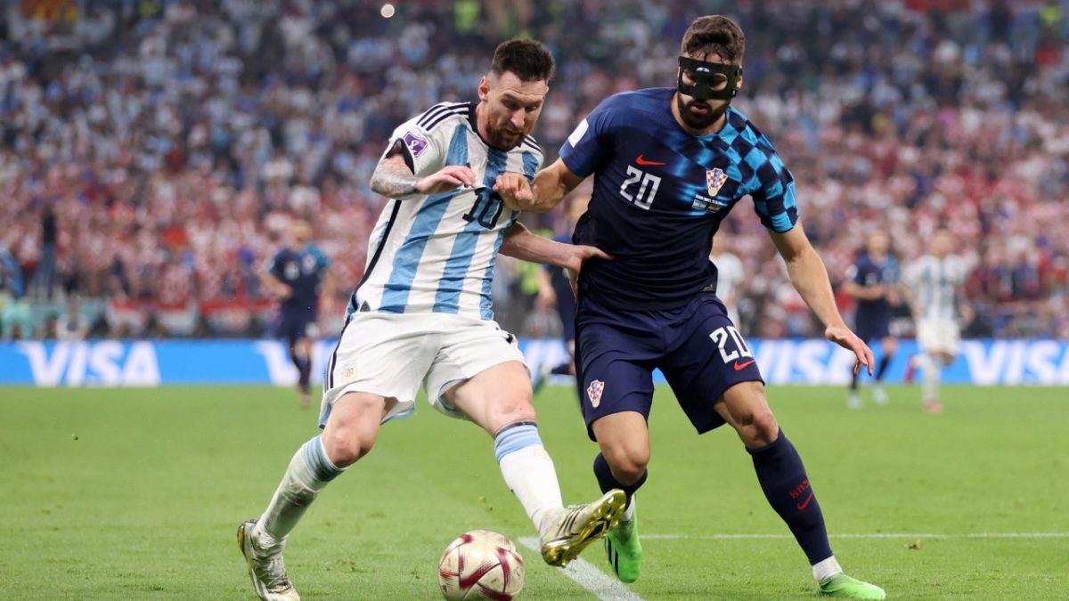 Messi y Gvardiol en las semifinales del Mundial