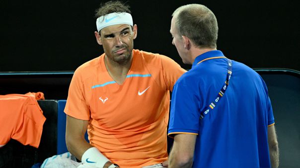 Rafael Nadal estará cerca de dos meses fuera por la lesión que sufrió en el Australian Open.
