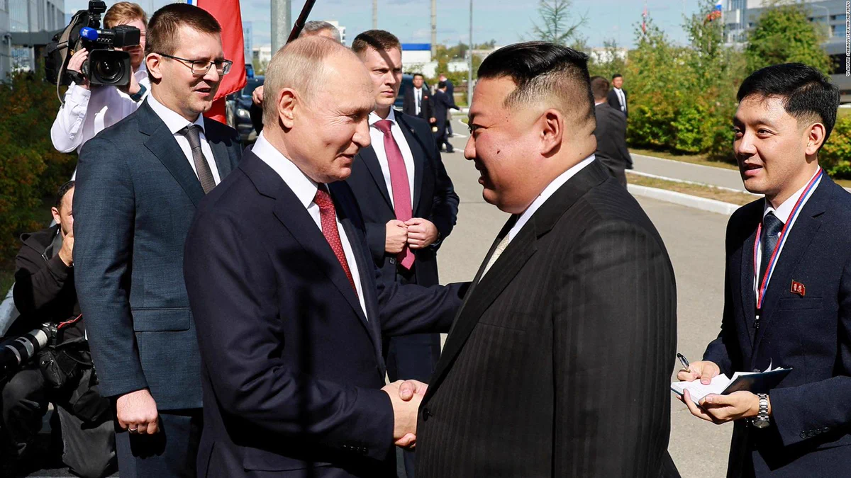 Putin y Kim jong un