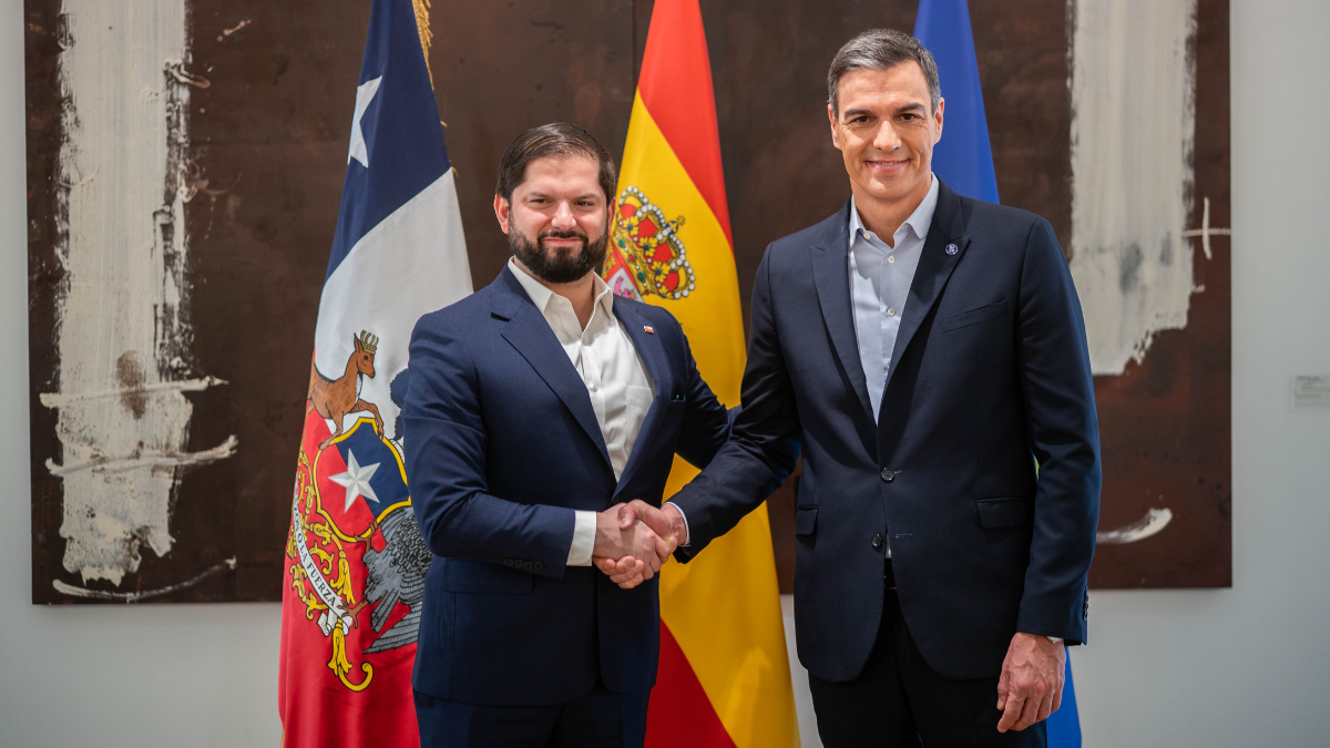 Presidente Boric y Pedro Sánchez