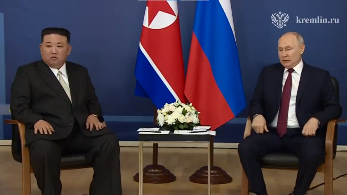 Vladimir Putin y Kim Jong Un