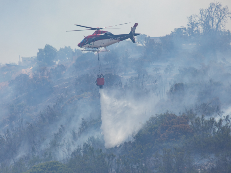 Incendio Forestal en Florida y Limache