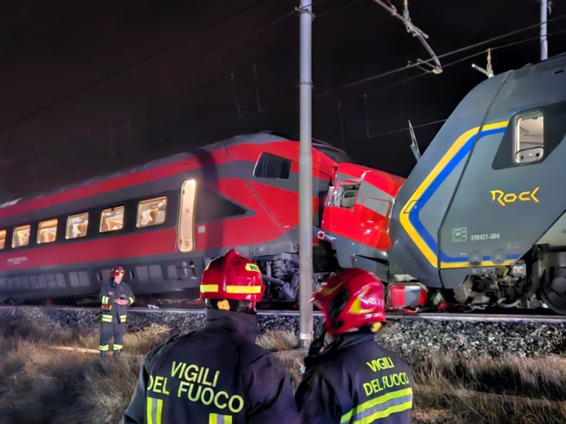 Choque de dos trenes en Emilia Romañana, Italia