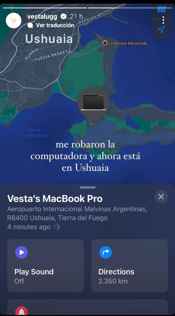 Vesta Lugg acusó el robo de su computador