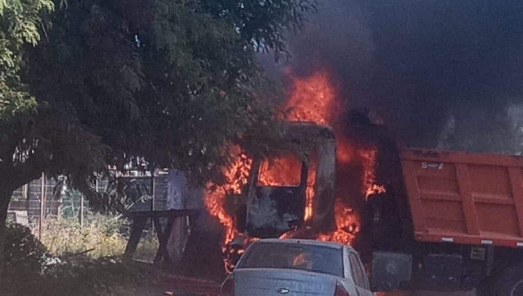 Camión quemado en Ercilla