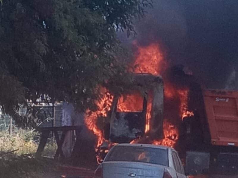 Camión quemado en Ercilla