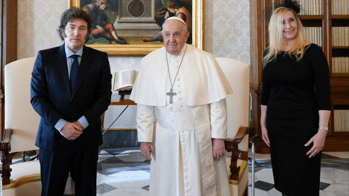 Javier Milei tras encuentro con el Papa Francisco.