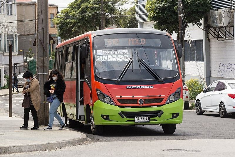 Microbuses en Valparaíso