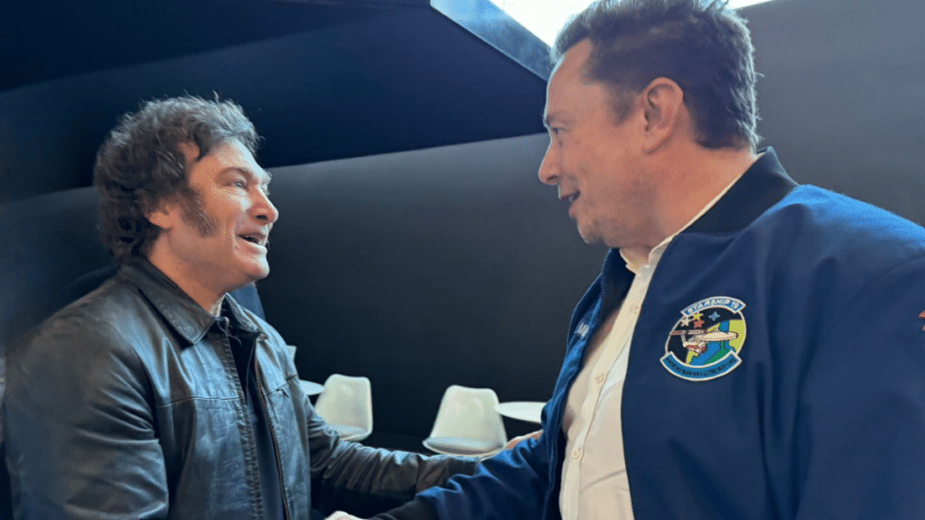 El presidente de Argentina, Javier Milei, se reunió con Elon Musk