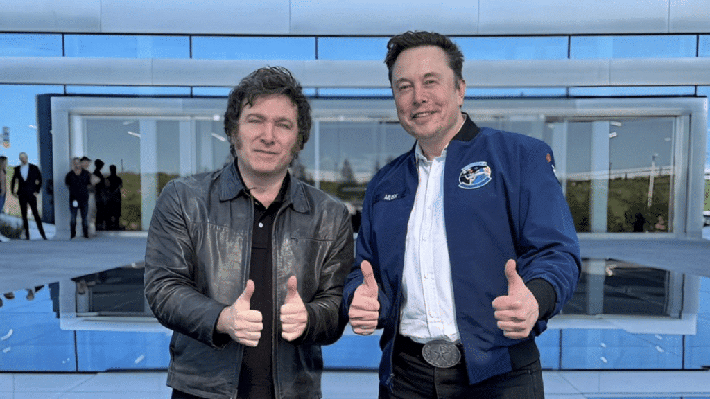 Javier Milei se reunió con Elon Musk.
