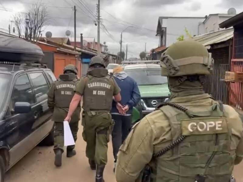 Tras ronda nacional en la Araucanía: Carabineros logró la detención de 155 personas en 5 horas