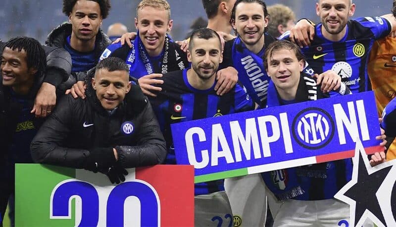 La celebración de un nuevo título del Inter de Milán.