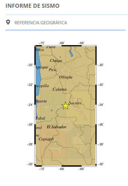 Un sismo se percibió en la zona norte del país. 