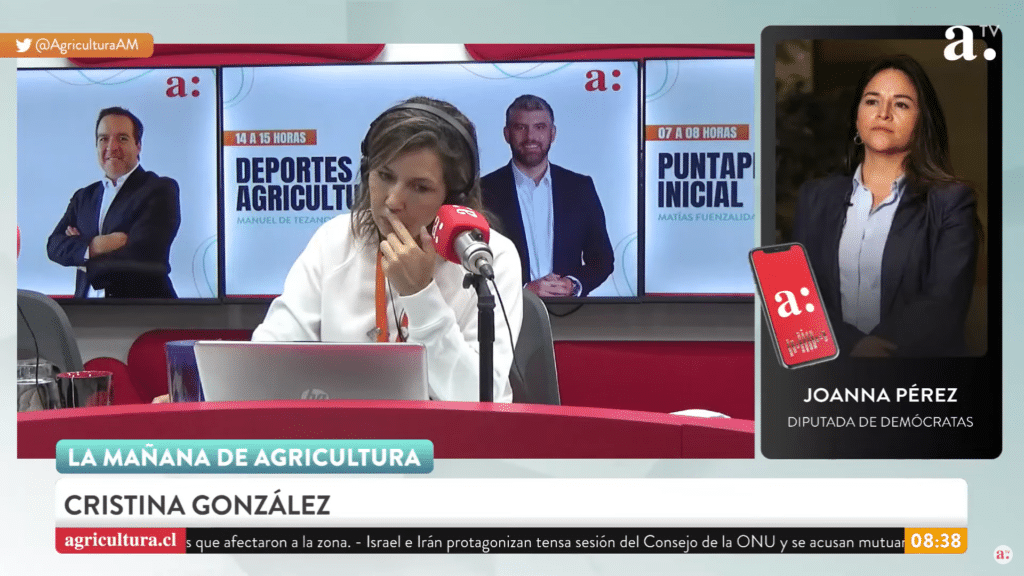 Diputada de Demócratas, Joanna Pérez, en "La Mañana de Agricultura" sobre la presidencia de la Cámara. 